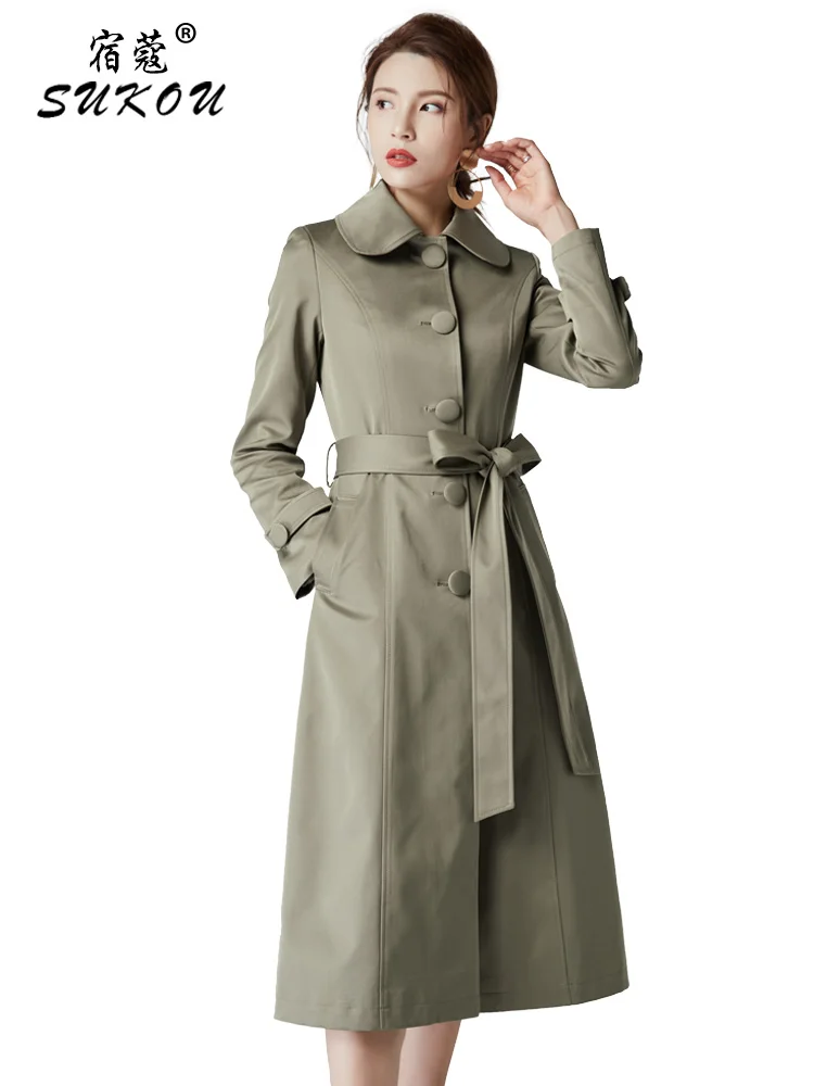 Windbreaker women's high-end leisure medium length small 2020 new fashion temperament coat thin in spring and Autumn
Windbreaker women's high-end leisure medium length small 2020 new fashion temperament coat thin in spring and Autumn