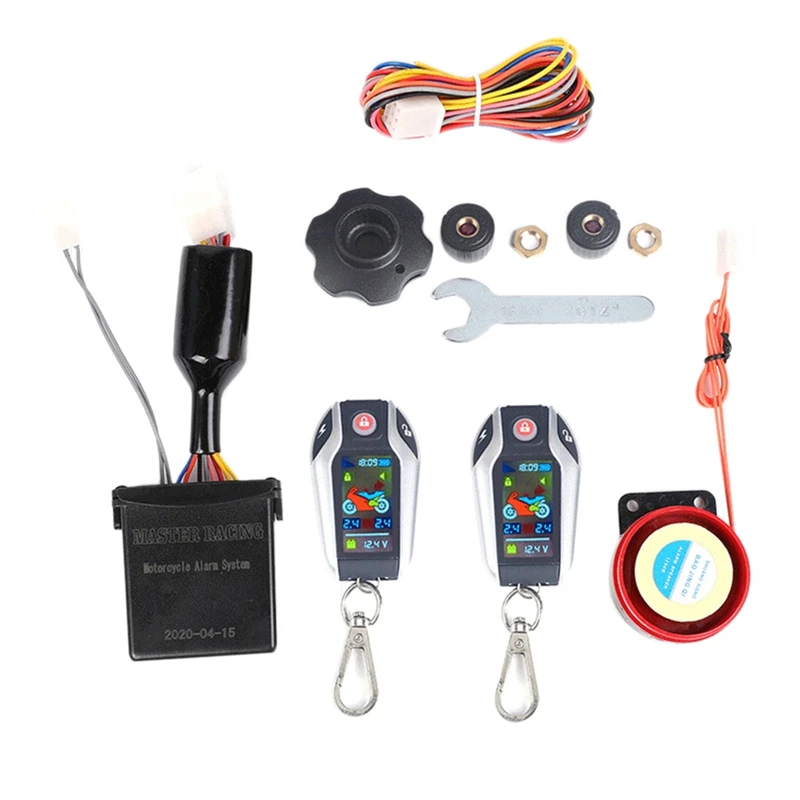 Motorcycle Two-Way Alarm LCD Screen Anti-Theft Security System Support Accu Voltmeter Time Display Tire Pressure Monitor
Motorcycle Two-Way Alarm LCD Screen Anti-Theft Security System Support Accu Voltmeter Time Display Tire Pressure Monitor