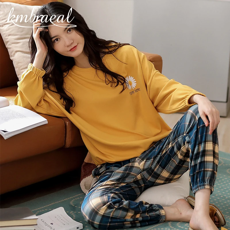 Осенний пижамный комплект для женщин, 100% хлопок, PJS, брюки с длинными рукавами в мелкую маргаритку, домашняя одежда из 2 предметов, Повседневн...
Осенний пижамный комплект для женщин, 100% хлопок, PJS, брюки с длинными рукавами в мелкую маргаритку, домашняя одежда из 2 предметов, Повседневн...