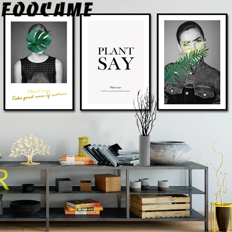 Woman Plant Leaves Creative English Wall Black White Nordic Ins Canvas Painting Minimalist Modern Decor Posters Art Living Room
Woman Plant Leaves Creative English Wall Black White Nordic Ins Canvas Painting Minimalist Modern Decor Posters Art Living Room