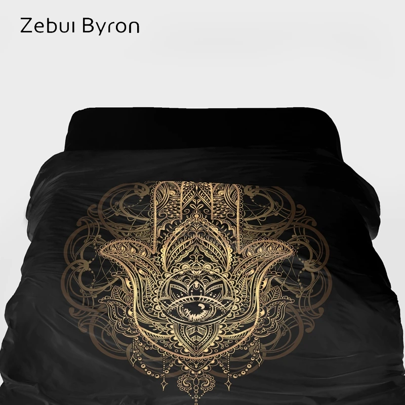3D Duvet Cover King/queen/custom size,Blanket/comforter Cover 220/240,1pc Quilt cover,Bedding Black golden Hamsa Hand of Fatima
3D Duvet Cover King/queen/custom size,Blanket/comforter Cover 220/240,1pc Quilt cover,Bedding Black golden Hamsa Hand of Fatima
