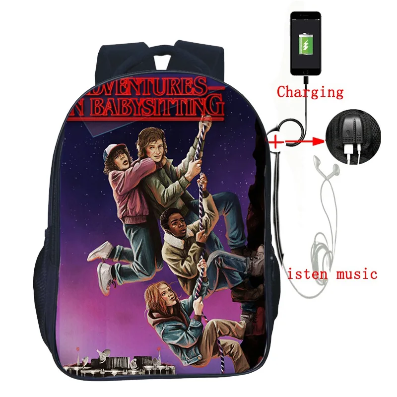 New 2019 Stranger Things Multifunction Backpack USB Charge Casual Travel Laptop Backpack School Bags for Teenagers Boys Girls
New 2019 Stranger Things Multifunction Backpack USB Charge Casual Travel Laptop Backpack School Bags for Teenagers Boys Girls