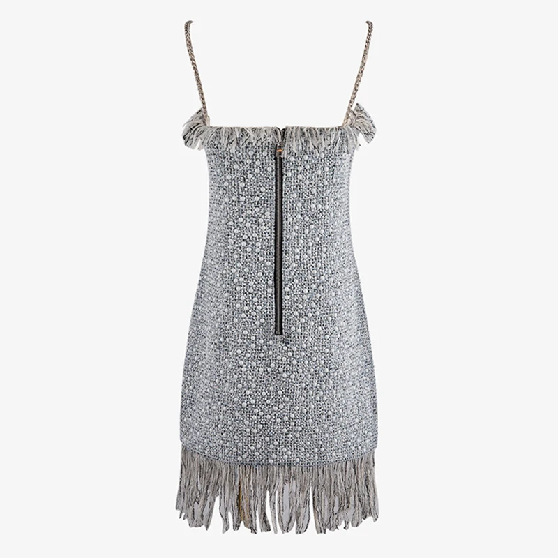 VGH Patchwork Diamond Tassel Sling Dress For Women Strapless Sleeveless High Waist Slim Sexy Dresses Female Fashion Tide Summer
VGH Patchwork Diamond Tassel Sling Dress For Women Strapless Sleeveless High Waist Slim Sexy Dresses Female Fashion Tide Summer