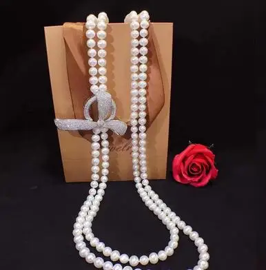 NEW Natural freshwater white pink pearl 7-8MM 17-18"Zircon crystal jewelry clasp pendant
NEW Natural freshwater white pink pearl 7-8MM 17-18"Zircon crystal jewelry clasp pendant