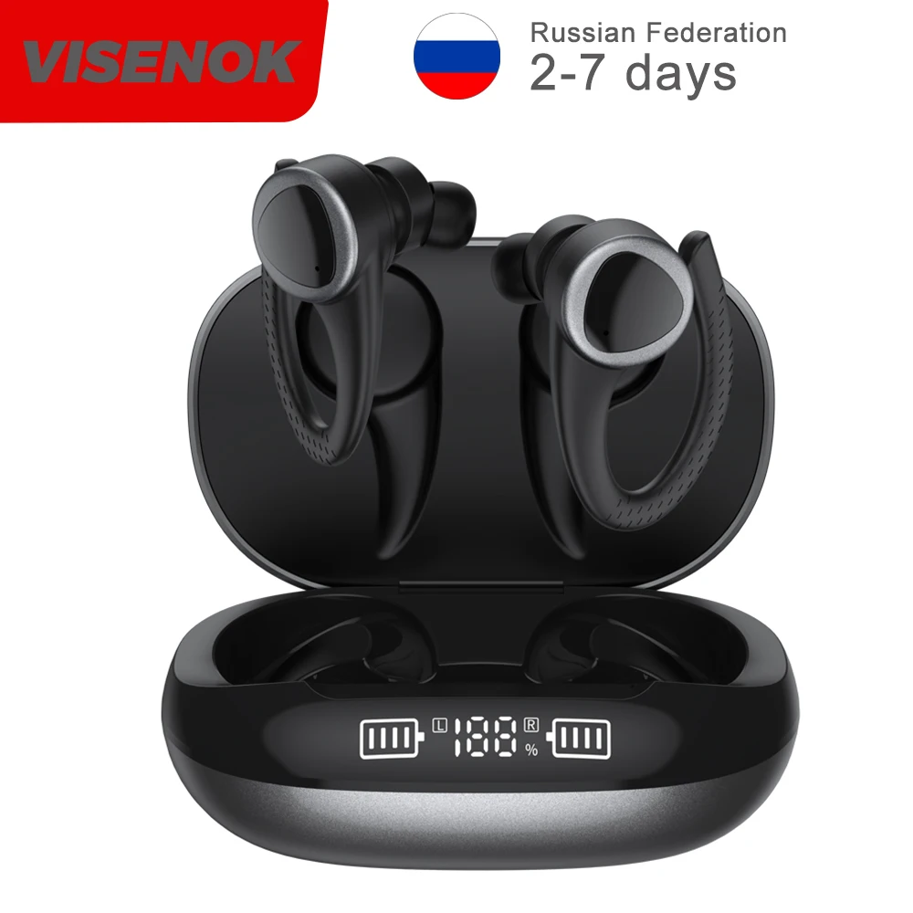 Спортивные наушники VISENOK, Bluetooth-совместимая беспроводная гарнитура с глубокими басами, настоящие Беспроводные стереонаушники с микрофоном
Спортивные наушники VISENOK, Bluetooth-совместимая беспроводная гарнитура с глубокими басами, настоящие Беспроводные стереонаушники с микрофоном