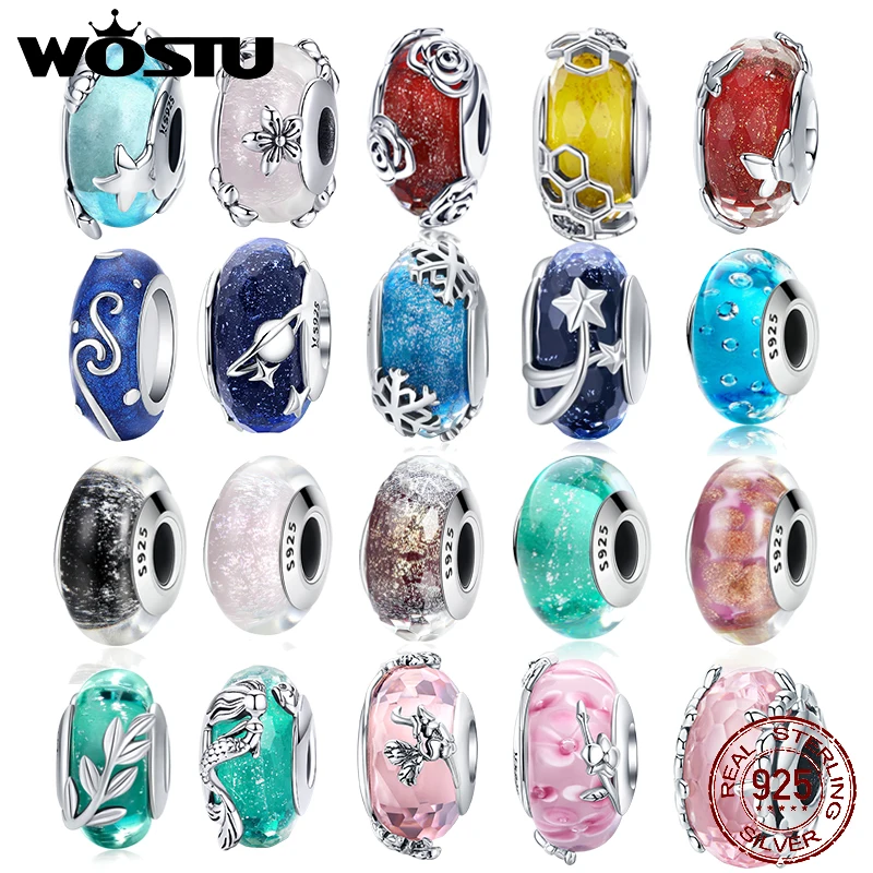 WOSTU 100% Authentic 925 Sterling Silver Cute Murano Glass Charm Beads Fit Bracelet Pendants DIY Original Jewelry Make Gift
WOSTU 100% Authentic 925 Sterling Silver Cute Murano Glass Charm Beads Fit Bracelet Pendants DIY Original Jewelry Make Gift