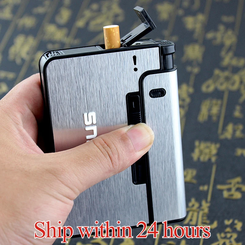 FOCUS Automatic cigarette case Metal Cigarette Boxes 10pcs Cigarette Holder Case Gadget For Men Christmas Gift
FOCUS Automatic cigarette case Metal Cigarette Boxes 10pcs Cigarette Holder Case Gadget For Men Christmas Gift