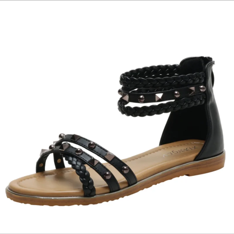 2021 New Summer Fashion Flat Beach Shoes All-match Soft-soled Flat-heel Ethnic Style Ladies Roman Shoes Zapatos De Mujer ZZ087
2021 New Summer Fashion Flat Beach Shoes All-match Soft-soled Flat-heel Ethnic Style Ladies Roman Shoes Zapatos De Mujer ZZ087