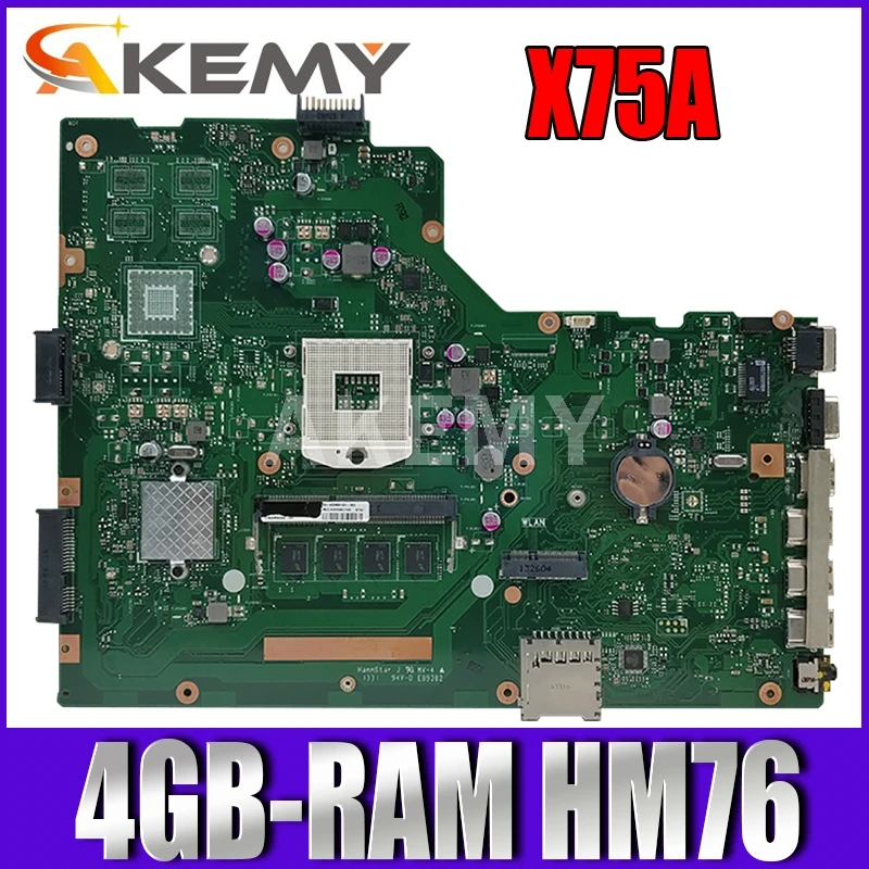 Akemy X75A Mianboard для ASUS X75VB X75A X75VD X75V X75VC материнская плата для ноутбука 4 ГБ-RAM HM76 SLJ8E Поддержка i3 i5 i7
Akemy X75A Mianboard для ASUS X75VB X75A X75VD X75V X75VC материнская плата для ноутбука 4 ГБ-RAM HM76 SLJ8E Поддержка i3 i5 i7