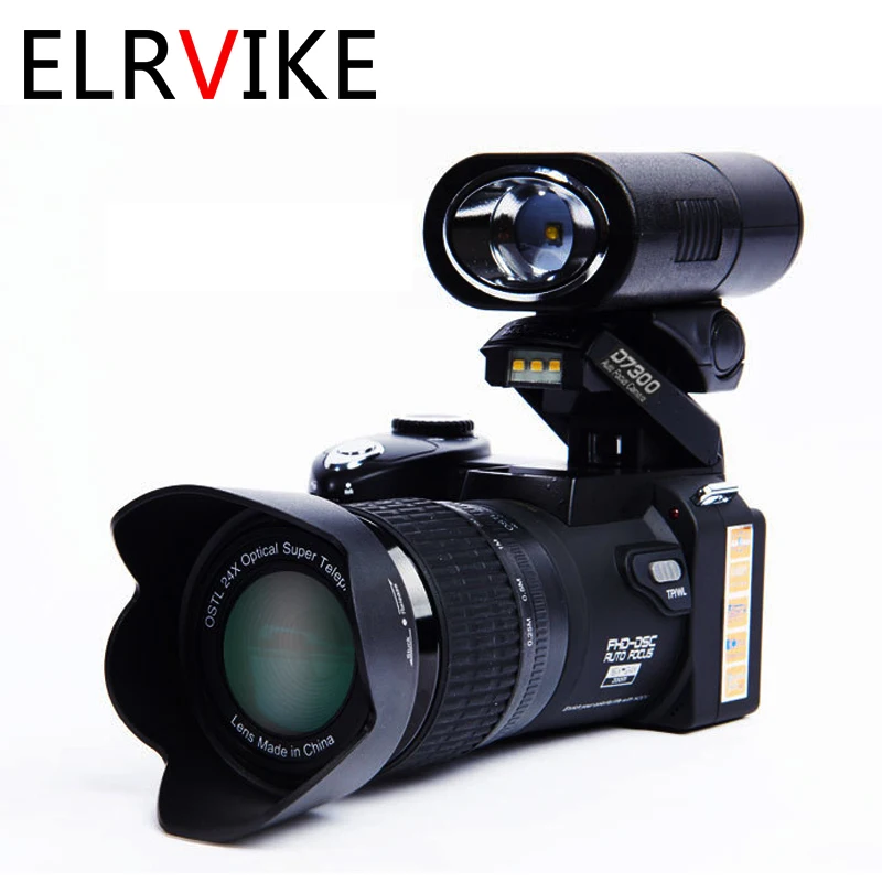 Цифровая камера ELRVIKE POLO D7300 Профессиональная зеркальная видеокамера с