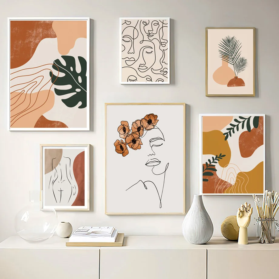 Girl Line Face Leaves Abstract Landscape Wall Art Canvas Painting Nordic Posters And Prints Wall Picture For Living Room Decor 
Girl Line Face Leaves Abstract Landscape Wall Art Canvas Painting Nordic Posters And Prints Wall Picture For Living Room Decor