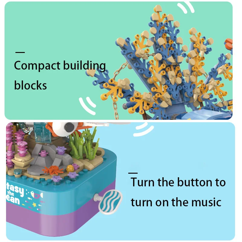 New 515pcs Dream Ocean Music Box Version Model Building Blocks City Creator Idea Architecture Bricks Birthday DIY Kids Gift Toys
New 515pcs Dream Ocean Music Box Version Model Building Blocks City Creator Idea Architecture Bricks Birthday DIY Kids Gift Toys