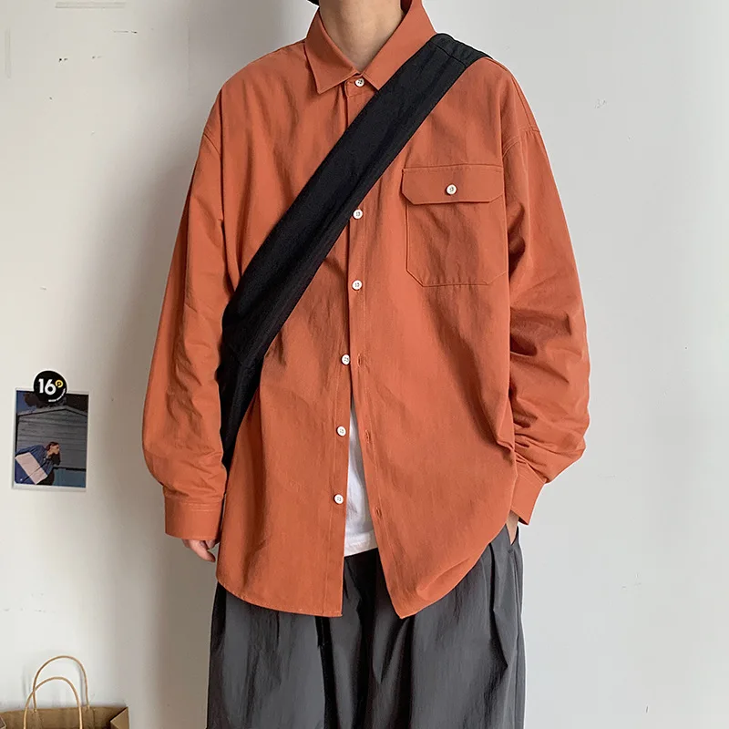 Мужская рубашка свободного покроя Camisa Masculina, однотонная Повседневная рубашка с длинным рукавом Harajuku, мужская одежда
Мужская рубашка свободного покроя Camisa Masculina, однотонная Повседневная рубашка с длинным рукавом Harajuku, мужская одежда