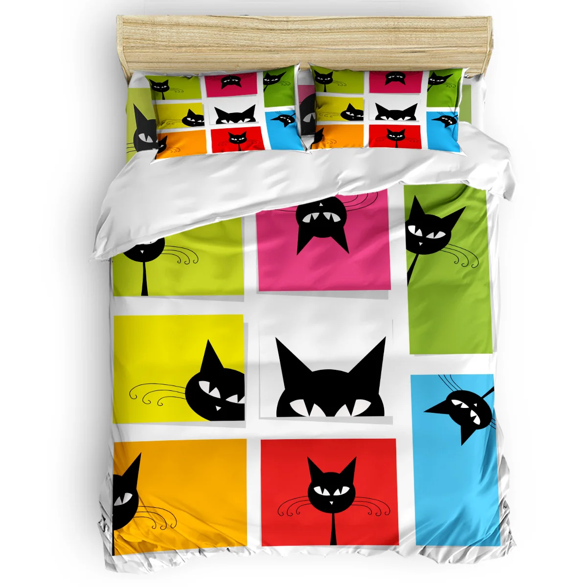 Animal Cat Black Color Block Duvet Cover Set 2/3/4pcs Bedding Set Bed Sheet Pillowcases Cover Set
Animal Cat Black Color Block Duvet Cover Set 2/3/4pcs Bedding Set Bed Sheet Pillowcases Cover Set