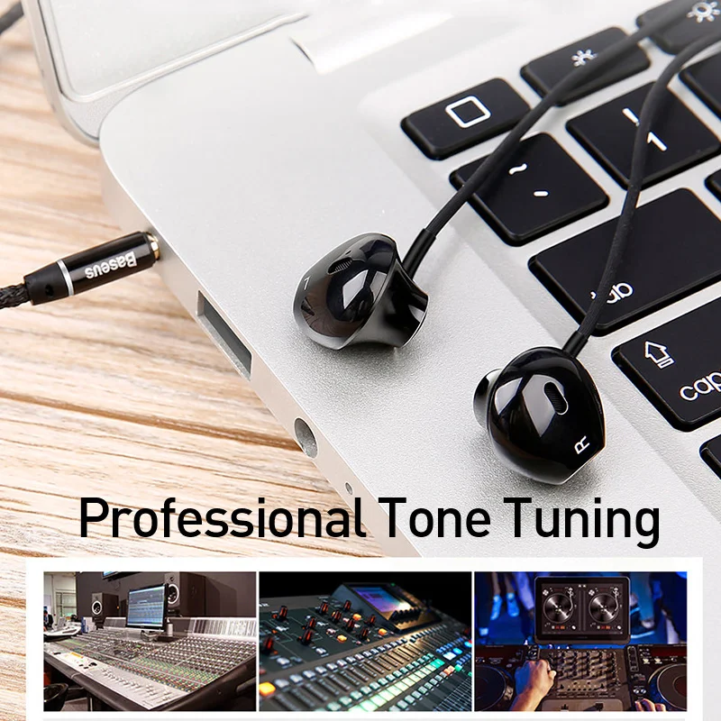 Baseus 6D Stereo In-ear Earphone Headphones Wired Control Bass Sound Earbuds for 3.5mm Earphones
Baseus 6D Stereo In-ear Earphone Headphones Wired Control Bass Sound Earbuds for 3.5mm Earphones
