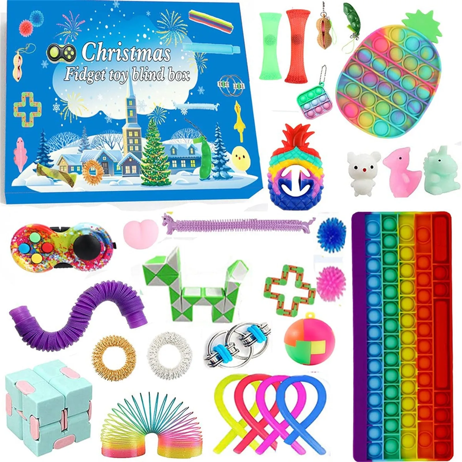 Squid Toys Christmas Advent Calendar Set Fidget Toys Pack Kids Kawaii Kit De Figet Toys Antistress Simple Dimple Anti StressToy
Squid Toys Christmas Advent Calendar Set Fidget Toys Pack Kids Kawaii Kit De Figet Toys Antistress Simple Dimple Anti StressToy