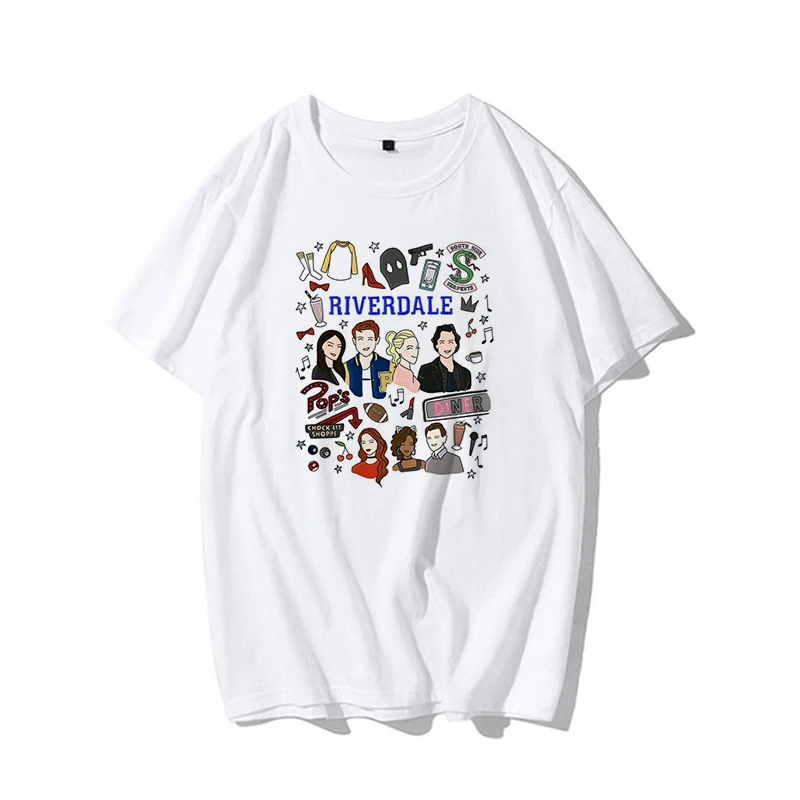 Riverdale Letter Print Movie Women's T-shirt Summer Harajuku Tops Vintage Short-sleeved Streetwear Gothic Style Punk Fashion Tee
Riverdale Letter Print Movie Women's T-shirt Summer Harajuku Tops Vintage Short-sleeved Streetwear Gothic Style Punk Fashion Tee