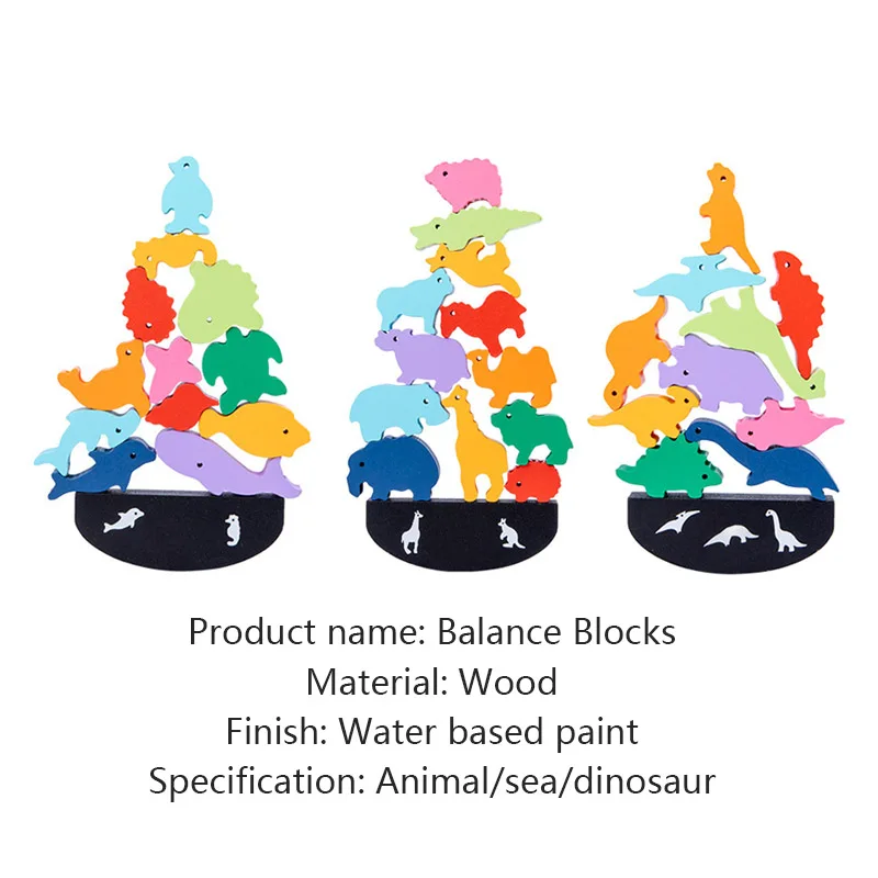 Kids Montessori Wooden Animal Balance Blocks Board Games Toy Dinosaur Stacking High Building Block Puzzle Game Toy Set Xmas Gift
Kids Montessori Wooden Animal Balance Blocks Board Games Toy Dinosaur Stacking High Building Block Puzzle Game Toy Set Xmas Gift