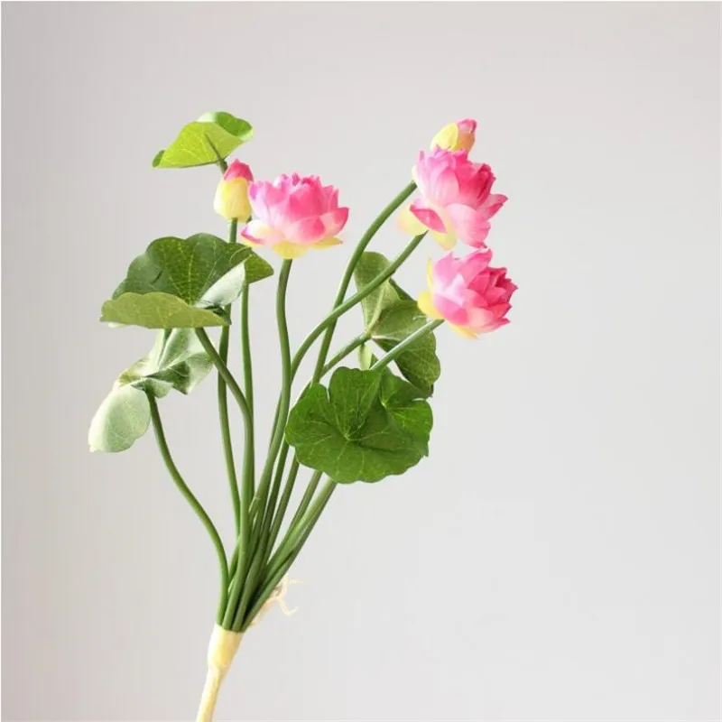 10Pcs Fake Short Stem Lotus 12.6" Length Simulation Mini Lotuses with Leaf for Wedding Home Decorative Artificial Flowers
10Pcs Fake Short Stem Lotus 12.6" Length Simulation Mini Lotuses with Leaf for Wedding Home Decorative Artificial Flowers