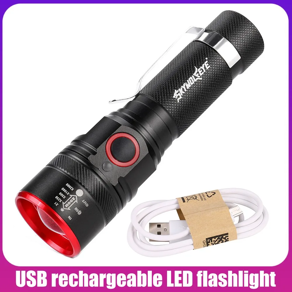 3 Modes LED Flashlight T6 COB Light Waterproof USB Portable Rechargeable Zoom Emergency Torch For Camping Hiking Outdoor
3 Modes LED Flashlight T6 COB Light Waterproof USB Portable Rechargeable Zoom Emergency Torch For Camping Hiking Outdoor