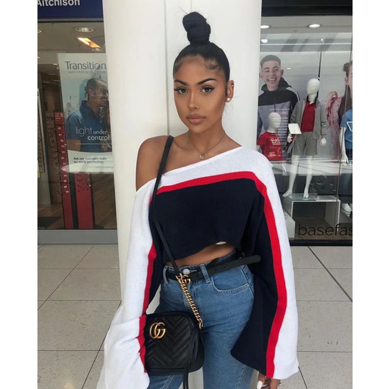 2021 New Striped Sweater Women's Loose Long-sleeve Pullover Sweater T Shirts Spring And Autumn 2021 Sexy Casual Patchwork Women
2021 New Striped Sweater Women's Loose Long-sleeve Pullover Sweater T Shirts Spring And Autumn 2021 Sexy Casual Patchwork Women