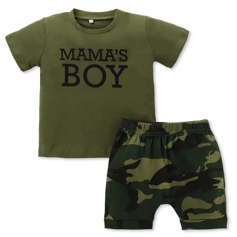 Baywell 2Pcs/set New Summer Baby Boys Clothes T-shirt Set Letter Printed Tops Camouflage Shorts Summer Clothes Toddler Outfits
Baywell 2Pcs/set New Summer Baby Boys Clothes T-shirt Set Letter Printed Tops Camouflage Shorts Summer Clothes Toddler Outfits