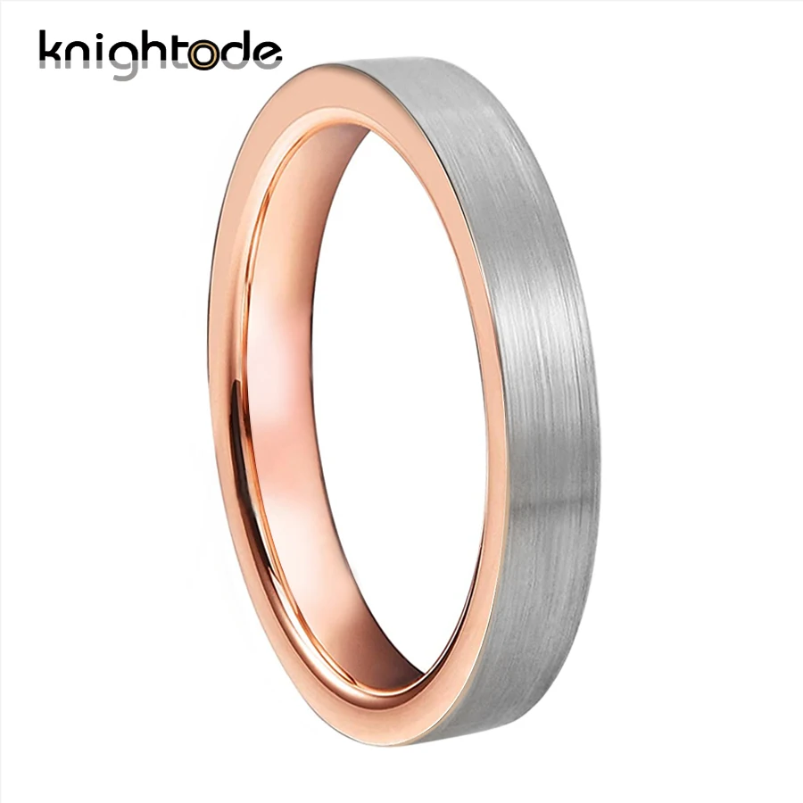 4mm Rose Gold Tungsten Carbide Engagement Ring For Women Exquisite Wedding Band Silvery Flat Brushed Finish Comfort Fit
4mm Rose Gold Tungsten Carbide Engagement Ring For Women Exquisite Wedding Band Silvery Flat Brushed Finish Comfort Fit
