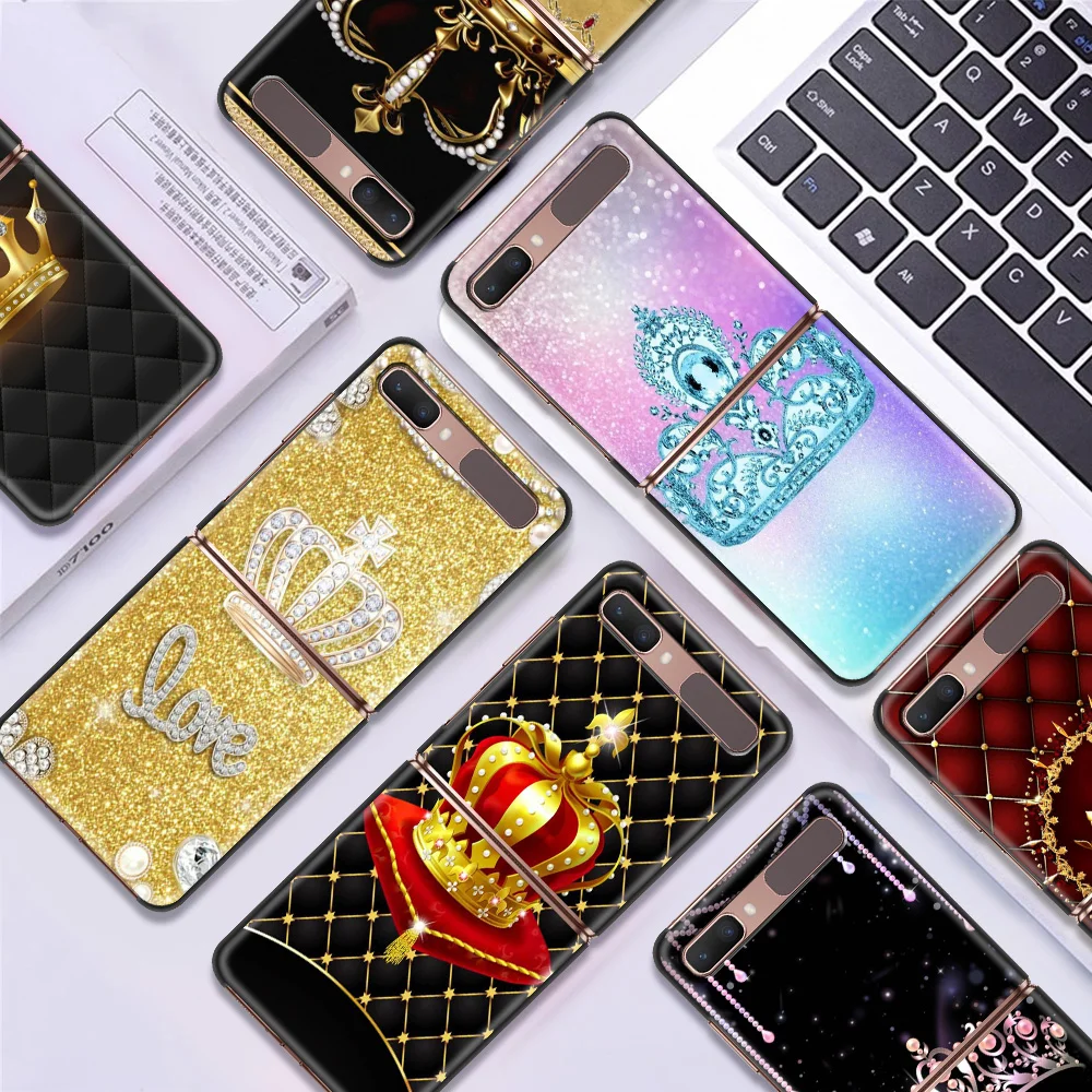 Diamond Crown Smartphone Accessories For Samsung Galaxy Z flip Case Slim Protective Shell Shockproof Hard Cover Coque
Diamond Crown Smartphone Accessories For Samsung Galaxy Z flip Case Slim Protective Shell Shockproof Hard Cover Coque