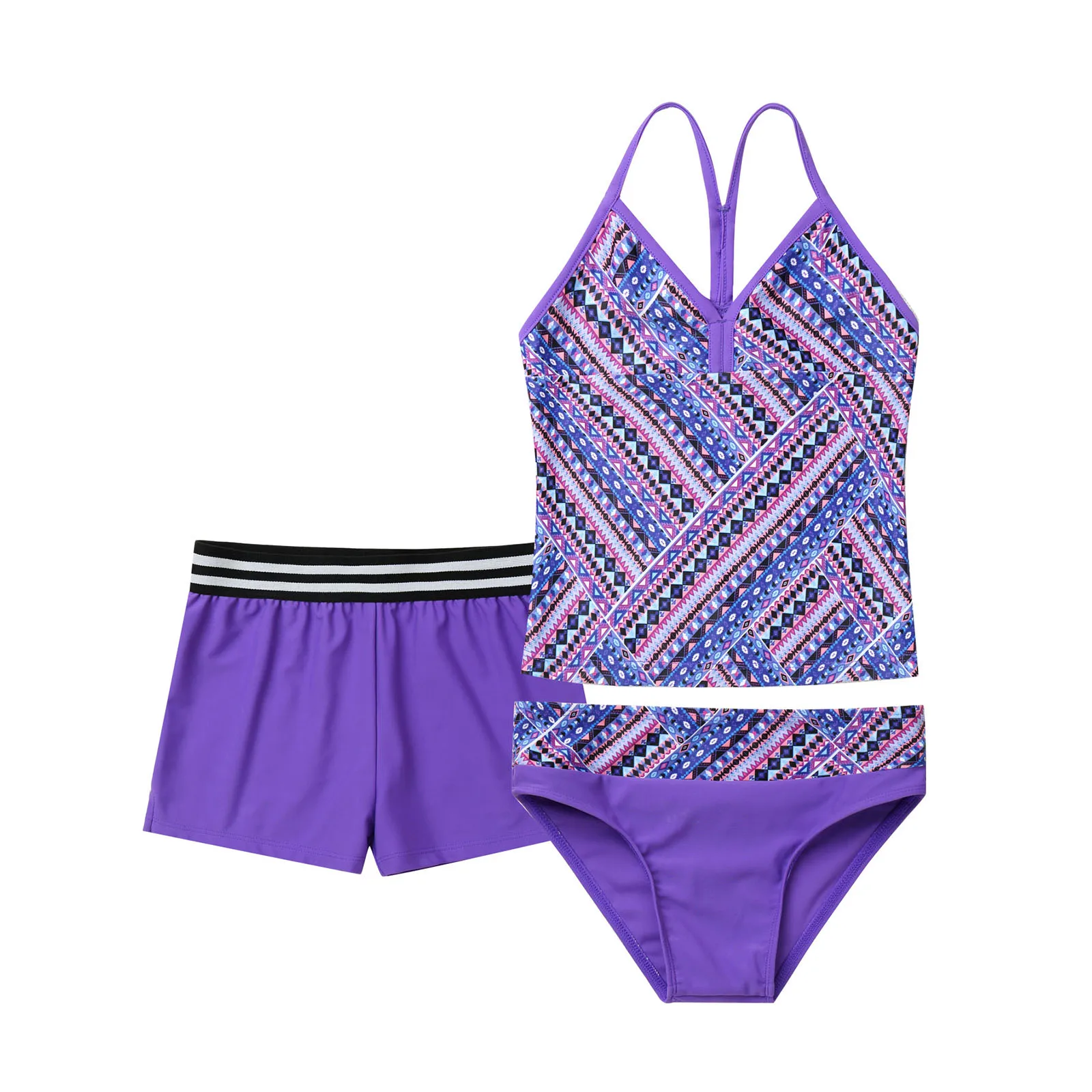 3Pcs Kids Girls Swimwear Swimsuit V Neck Spaghetti Straps Vest Top and Bottoms Boyshorts Briefs Set Beach Bikini Bathing Suits
3Pcs Kids Girls Swimwear Swimsuit V Neck Spaghetti Straps Vest Top and Bottoms Boyshorts Briefs Set Beach Bikini Bathing Suits