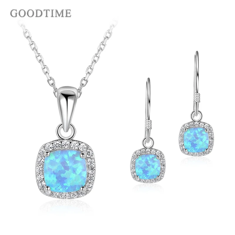 Fashion Women Necklace Pure 925 Sterling Silver Opal Earring And Necklace Set Zircon Pendant Jewelry For Bride Wedding Party
Fashion Women Necklace Pure 925 Sterling Silver Opal Earring And Necklace Set Zircon Pendant Jewelry For Bride Wedding Party