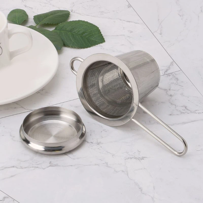 Reusable Mesh Tea Infuser Stainless Steel Strainer Loose Leaf Teapot Spice Filter With Lid Cups Kitchen Accessories
Reusable Mesh Tea Infuser Stainless Steel Strainer Loose Leaf Teapot Spice Filter With Lid Cups Kitchen Accessories
