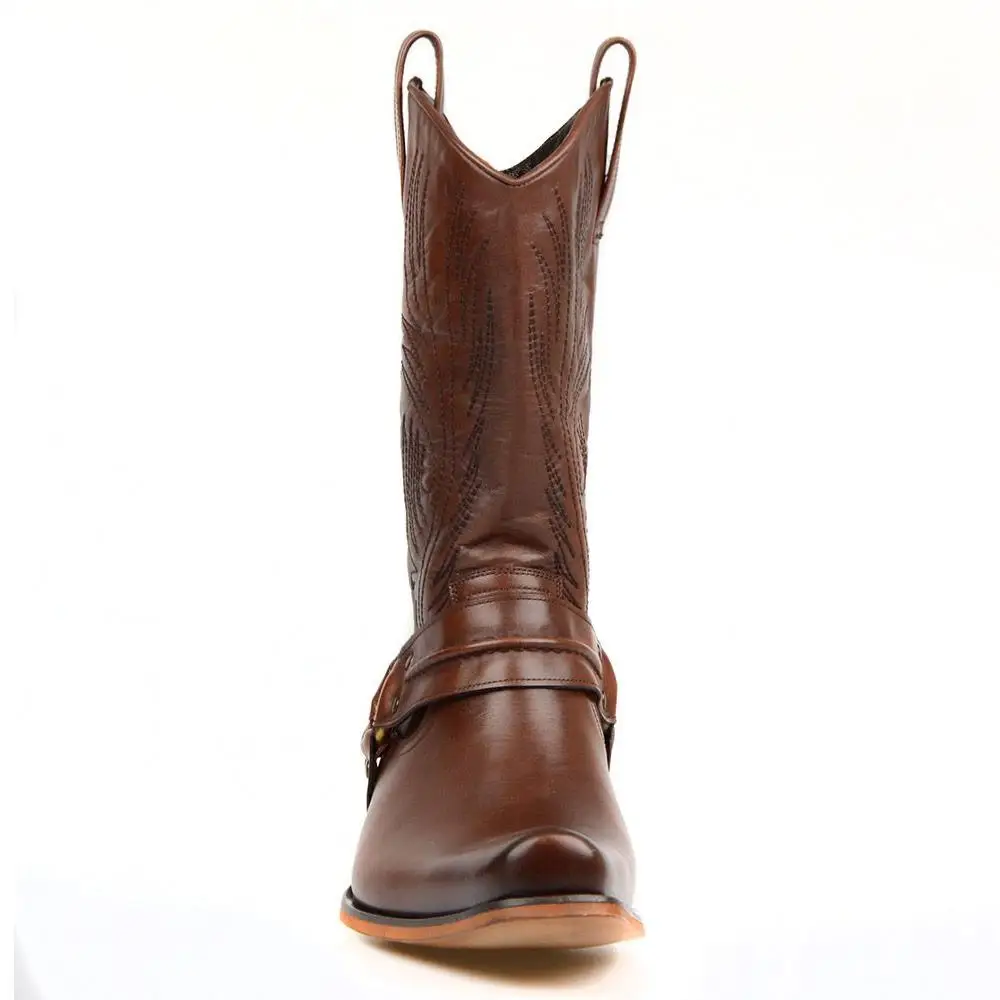 FootCourt- Brown Cowboy Boots Genuine Leather Horse Riding Boot Bandit Toe Boots Mid Calf Boots Buckle Motorcycle Boots Handmade
FootCourt- Brown Cowboy Boots Genuine Leather Horse Riding Boot Bandit Toe Boots Mid Calf Boots Buckle Motorcycle Boots Handmade