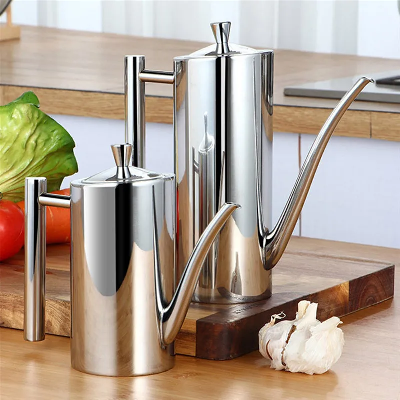 500 Stainless Steel Olive Oil Bottle Vinegar Dispenser Sauce Seasoning Batcher Can Pots Oil Container Kitchen Accessories
500 Stainless Steel Olive Oil Bottle Vinegar Dispenser Sauce Seasoning Batcher Can Pots Oil Container Kitchen Accessories