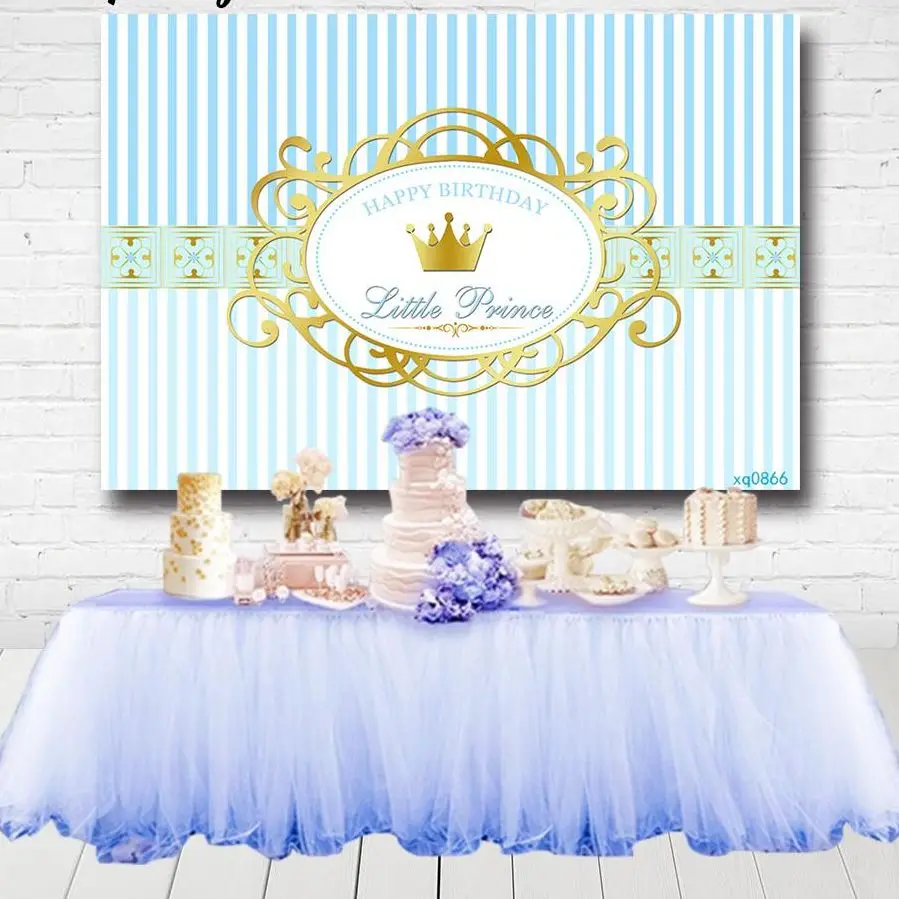Baby Boy Birthday Party Backdrops Blue Striped Gold Crown Little Prince Baby Shower Photography Backgrounds Custom
Baby Boy Birthday Party Backdrops Blue Striped Gold Crown Little Prince Baby Shower Photography Backgrounds Custom