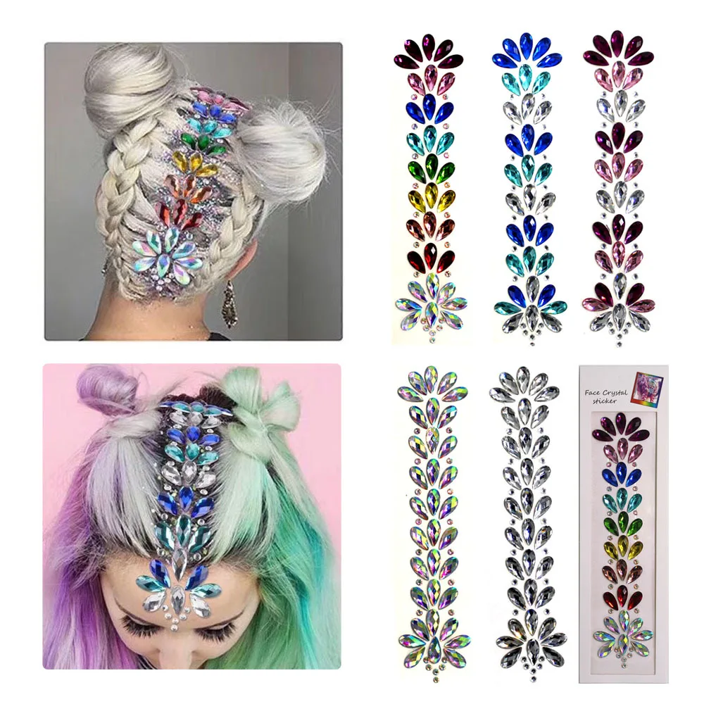 DIY Music Water-saving Drill Face Hair Stickers Head Jewels Decorative Sticking Music Festival Nightclub Body Temporary Tattoos
DIY Music Water-saving Drill Face Hair Stickers Head Jewels Decorative Sticking Music Festival Nightclub Body Temporary Tattoos