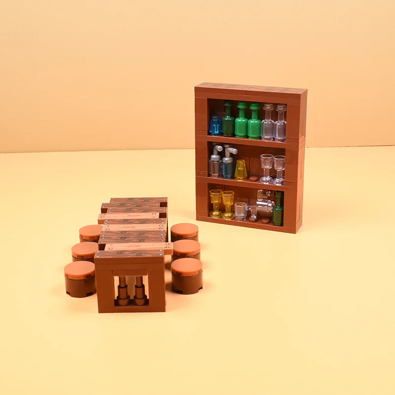 MOC Building Blocks City Bar Shop Chair Table Bear Cup Friends Baseplate Bricks Parts Compatible Kids Toys
MOC Building Blocks City Bar Shop Chair Table Bear Cup Friends Baseplate Bricks Parts Compatible Kids Toys