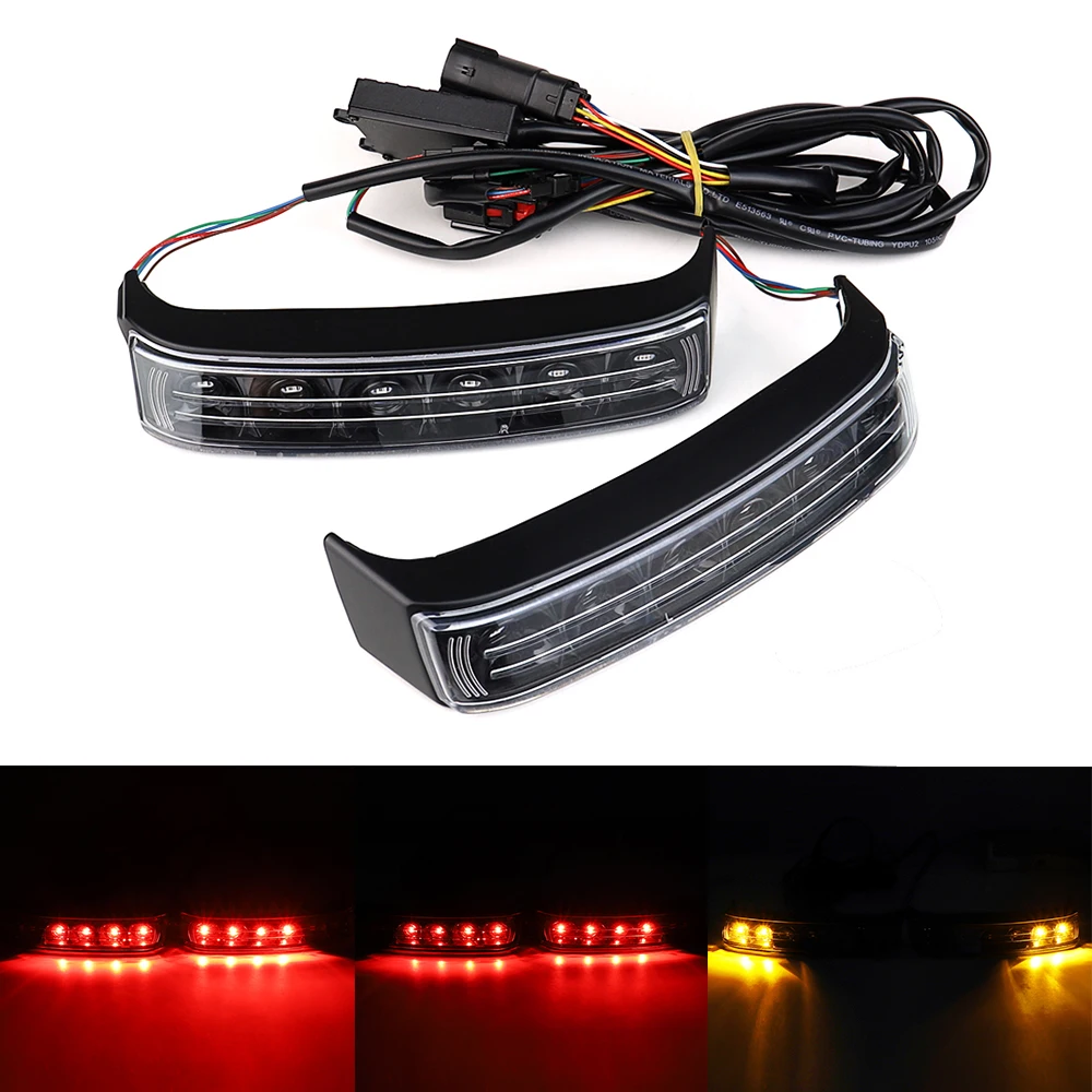 New Saddlebag Tail Light Yellow Turn Signal Light Red Brake Running Light LED Lamp for Touring Street Road Glide CVO Electra
New Saddlebag Tail Light Yellow Turn Signal Light Red Brake Running Light LED Lamp for Touring Street Road Glide CVO Electra