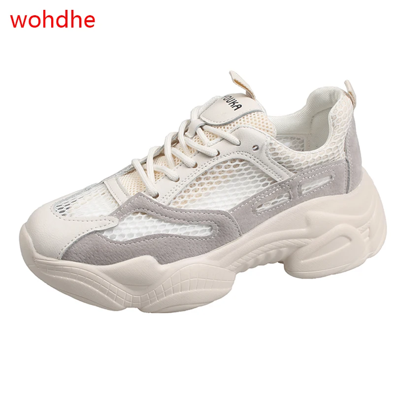 Женские сетчатые кроссовки wohdhe, повседневная Летняя обувь на платформе, Вулканизированная подошва, спортивные
Женские сетчатые кроссовки wohdhe, повседневная Летняя обувь на платформе, Вулканизированная подошва, спортивные