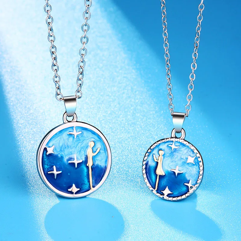 Round Pendant Metal Lover Necklace Starry Sky Wishing Choker Couple Necklace for Women Men Girl Boys Lady Valentine's Day Gift
Round Pendant Metal Lover Necklace Starry Sky Wishing Choker Couple Necklace for Women Men Girl Boys Lady Valentine's Day Gift