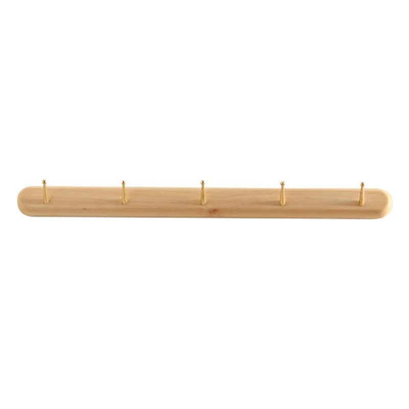 Nordic Wooden Wall Mount Coat Rack with 5 Metal Brass Hooks Hat Clothes Hanger Retro Vintage Punch-Free Organizer
Nordic Wooden Wall Mount Coat Rack with 5 Metal Brass Hooks Hat Clothes Hanger Retro Vintage Punch-Free Organizer