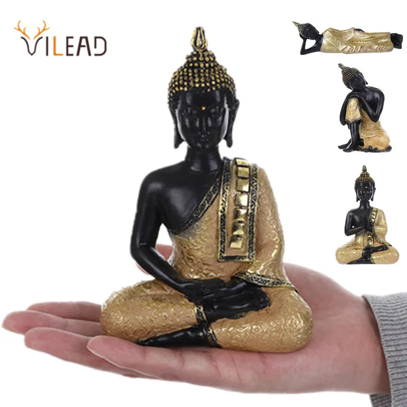 VILEAD Resin Thailand Buddha Figurines India Black Buddha Statue Fengshui Religious Hindu Buddhism Sculpture Home Decor
VILEAD Resin Thailand Buddha Figurines India Black Buddha Statue Fengshui Religious Hindu Buddhism Sculpture Home Decor