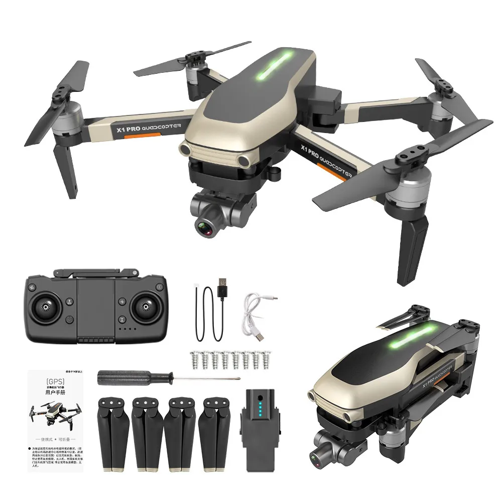 X1 PRO GPS intelligent Drone 4K TwoAxis AntiShake Gimbal Camera HD 5G WIFI FPV Brushless Motor 1.2km Long Distance RC Quadcopter
X1 PRO GPS intelligent Drone 4K TwoAxis AntiShake Gimbal Camera HD 5G WIFI FPV Brushless Motor 1.2km Long Distance RC Quadcopter