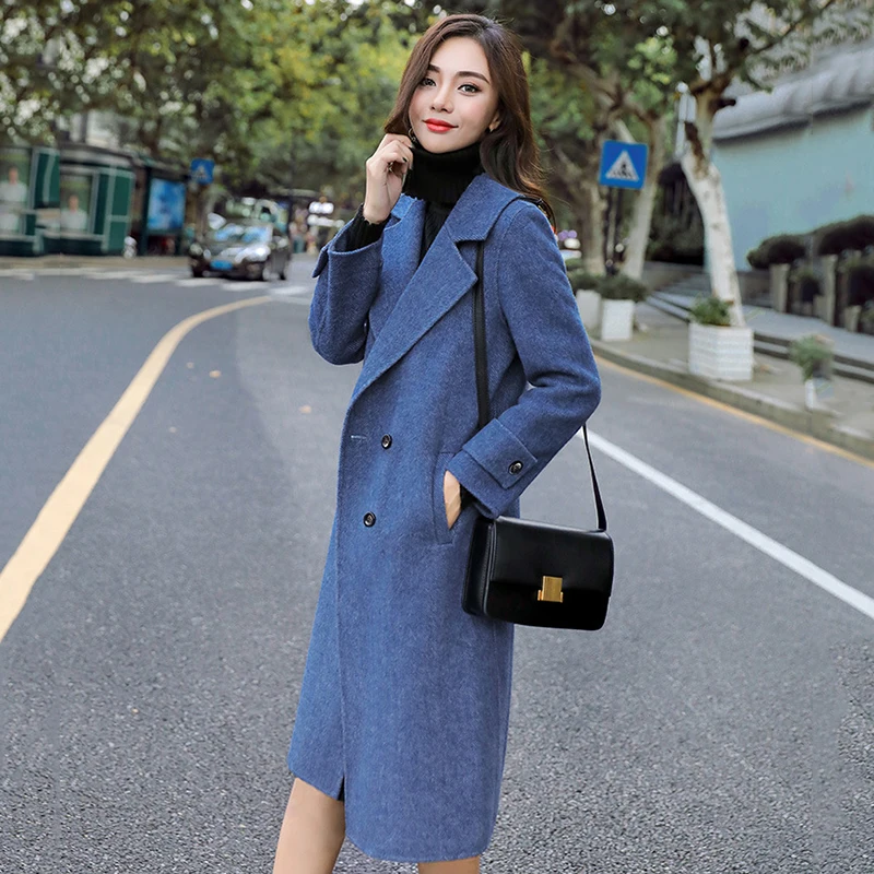 Blends Women Simple Elegant Double Breasted Korean Style Office Lady Casual Long Coats Winter Womens Large Size 4XL Streetwear
Blends Women Simple Elegant Double Breasted Korean Style Office Lady Casual Long Coats Winter Womens Large Size 4XL Streetwear