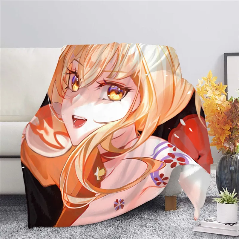 Anime Blankets Genshin Impact Yoimiya Print Plaid Sofa Cover Soft Plush Winter Bedspreads Large Blanket for Bed Keep Warm Quilt
Anime Blankets Genshin Impact Yoimiya Print Plaid Sofa Cover Soft Plush Winter Bedspreads Large Blanket for Bed Keep Warm Quilt