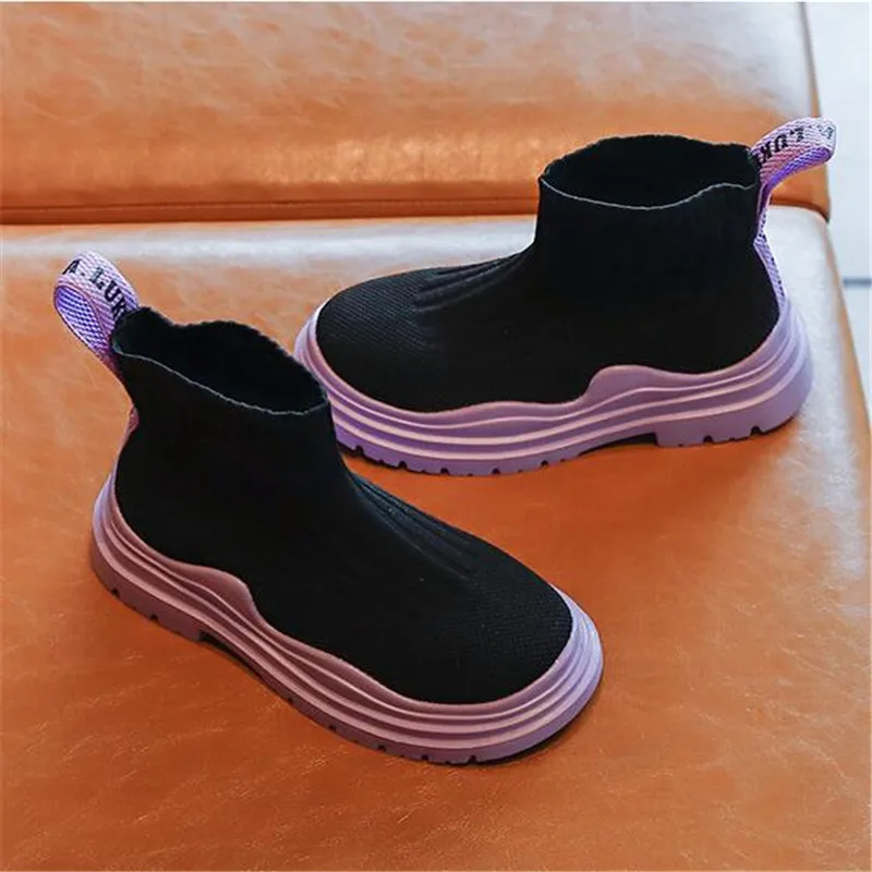 Children Breathable Socks Shoes 2021 Autumn New Girls High-top Flying Knit Short Boots Girls Non-slip Single Boot
Children Breathable Socks Shoes 2021 Autumn New Girls High-top Flying Knit Short Boots Girls Non-slip Single Boot