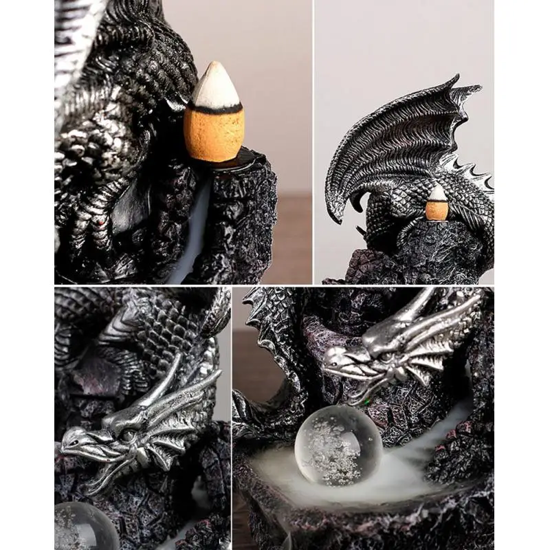 Smoke Waterfall Backflow Incense Burner Creative Home Decor Incense Holder Portable Resin Fly Dragon Censer Handicrafts Gift
Smoke Waterfall Backflow Incense Burner Creative Home Decor Incense Holder Portable Resin Fly Dragon Censer Handicrafts Gift