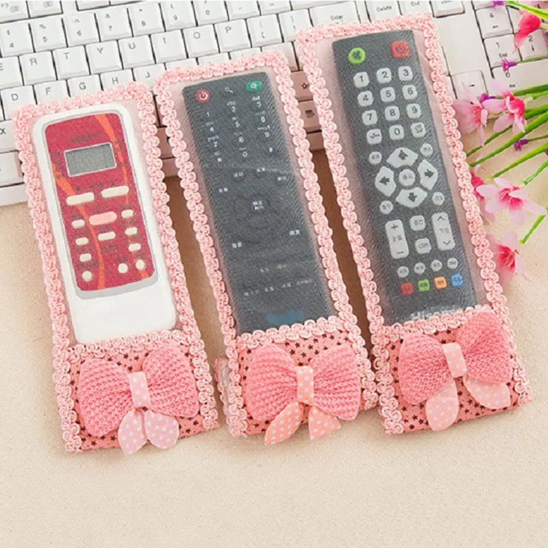 Pink Bowknot Fabric Remote Control Cover For TV Air Conditioner Remote Control Case Cover Protective Anti-dust Bag Eco-friendly
Pink Bowknot Fabric Remote Control Cover For TV Air Conditioner Remote Control Case Cover Protective Anti-dust Bag Eco-friendly