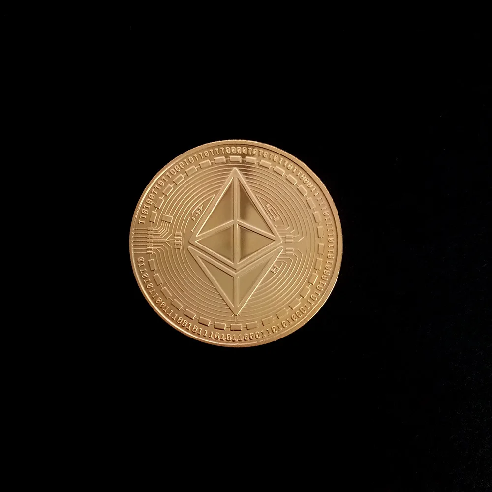 Ethereum physical commemorative coin collection lucky coin gold good luck