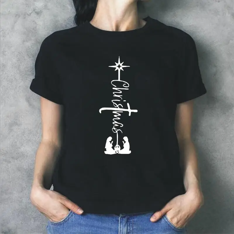 Harajuku Christmas Cross Jesus Print T Shirt Women Tops Hipster Christian Faith Short Sleeve Tee Shirt Femme Camisetas Mujer
Harajuku Christmas Cross Jesus Print T Shirt Women Tops Hipster Christian Faith Short Sleeve Tee Shirt Femme Camisetas Mujer