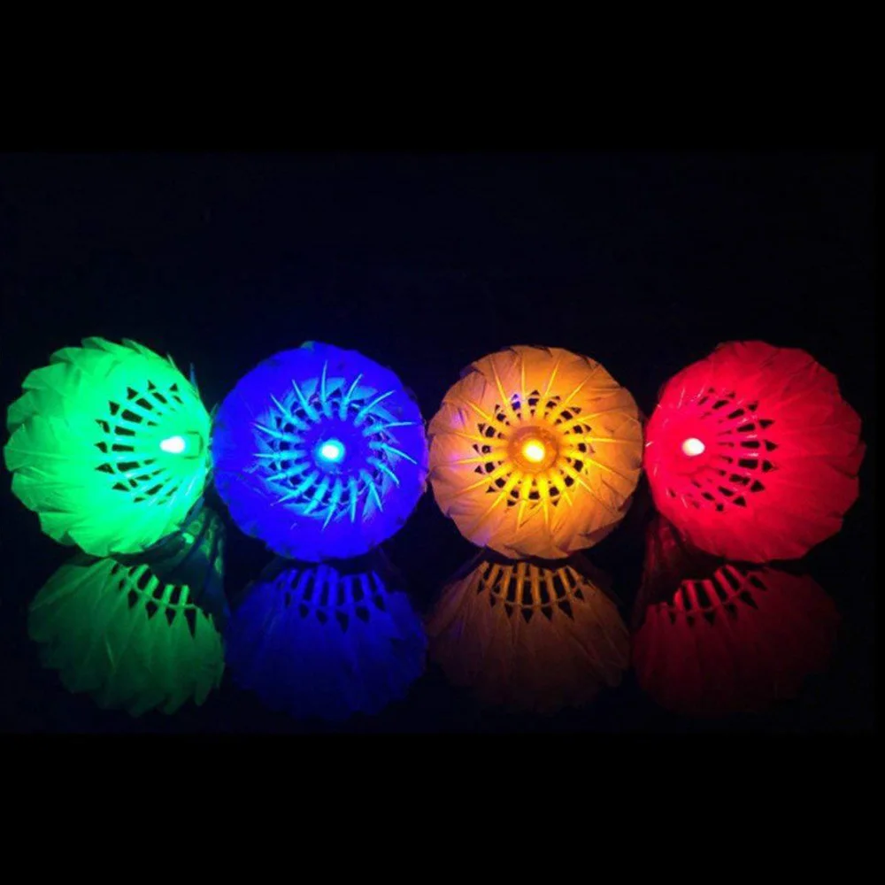 4pcs Novelty Sports Dark Night LED Glowing Light-up Badminton Birdies Shuttlecocks
4pcs Novelty Sports Dark Night LED Glowing Light-up Badminton Birdies Shuttlecocks